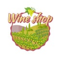 Wine Shop Poster. Winemaking Concept Logo.