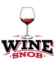 Wine snob red glass of wine Royalty Free Stock Photo