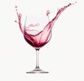 wine splashing into a glass of wine, Royalty Free Stock Photo