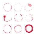 Wine stain circles Royalty Free Stock Photo