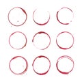 Wine stain circles Royalty Free Stock Photo