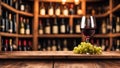 Wine storage cellar in a restaurant or house. Sommelier concept. Royalty Free Stock Photo