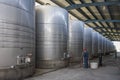 Wine storage tanks - Colchagua Valley - Chile Royalty Free Stock Photo