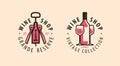 Wine store logo. Winery, restaurant, drink concept Royalty Free Stock Photo