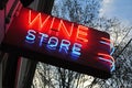 Wine store sign Royalty Free Stock Photo
