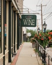 Wine store sign in Vergennes, Vermont Royalty Free Stock Photo