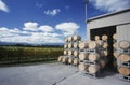 Wine stored in barrels at wineyard Yarra Valley Victoria Australia. Royalty Free Stock Photo