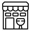 Wine street shop icon outline vector. Cellar bottle