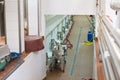 Wine fermentation tanks in the basement of a distillery Royalty Free Stock Photo