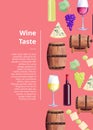 Wine Taste Visualization Vector Illustration Text