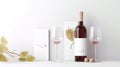 Wine tasting banner, clean minimalistic modern flyer card. AI generative