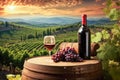 Wine tasting in Chianti region, Tuscany, Ital