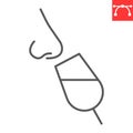 Wine tasting line icon