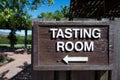 Wine Tasting Room Sign Royalty Free Stock Photo