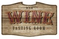 Wine Tasting Room Sign Logo Art Wooden Western Style Royalty Free Stock Photo