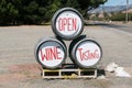 Winery is open for tasting Royalty Free Stock Photo