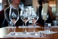 Wine tasting table Royalty Free Stock Photo