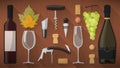 Wine tasting toolkit Royalty Free Stock Photo