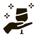 wine testing icon Vector Glyph Illustration