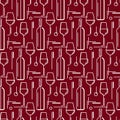 Wine texture. Glasses and bottles. Royalty Free Stock Photo