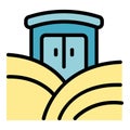 Wine tunnel storage icon vector flat Royalty Free Stock Photo