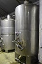 Wine vats at a winery Royalty Free Stock Photo