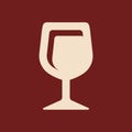 Red wine vector icon Royalty Free Stock Photo