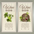 Wine vertical banners set Royalty Free Stock Photo