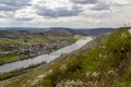 Panoramic view on the valley of the river Moselle Royalty Free Stock Photo