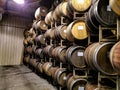 Wine vineyard barrels