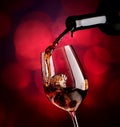 Wine on vinous background Royalty Free Stock Photo