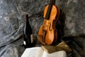 Wine and violin Royalty Free Stock Photo
