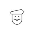 Wine waiter line outline icon