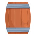 Wine wood barrel icon cartoon vector. Glass sommelier Royalty Free Stock Photo