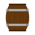 Wine wooden barrel isolated