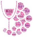Wine word cloud concept in different languages Royalty Free Stock Photo