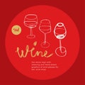 Wine shop vector logo design. Biodynamic wine culture icon, sign organic viticulture, winery insignia for wine label.