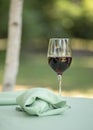 Wine and a wrapped glass for a Jewish wedding Royalty Free Stock Photo