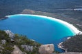 Overview of Wineglass Bay in Freycinet National Park From Mount Amos Lookout, East Tasmania, Australia Royalty Free Stock Photo