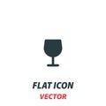 wineglass Goblet icon in a flat style. Vector illustration pictogram on white background. Isolated symbol suitable for mobile