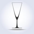 Wineglass goblet object in gray colors