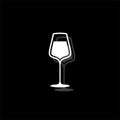 Wineglass icon flat