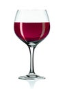 Wineglass and red wine