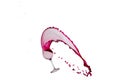 Wineglass with red wine on white isolated background Royalty Free Stock Photo