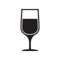 Wineglass vector, wine glass icon, symbol.