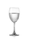 Wineglass wine in a glass isolated on white background