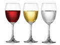 Wineglass wine in a glass isolated on white background