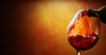 Wineglass with wine Royalty Free Stock Photo