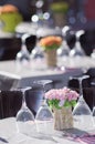 Wineglasses and table setting