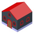 Winemaker house icon, isometric style